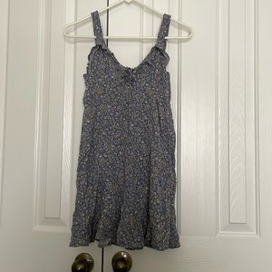 Blue floral mini dress